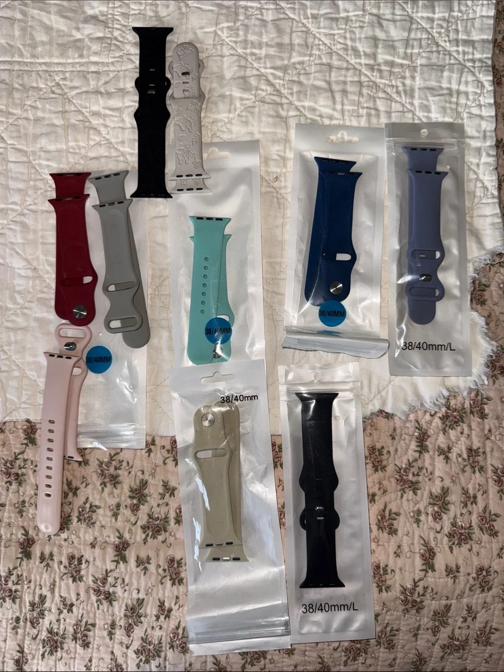 Silicone Replacement Smartwatch Bands Pack — Multiple Colors for 38/40mm Watches
